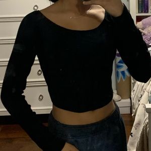 🌸Off the shoulder black top